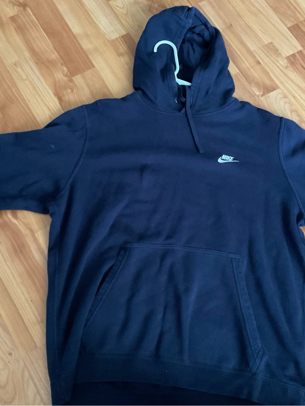 Nike Black Pullover Hoodie with White Swoosh